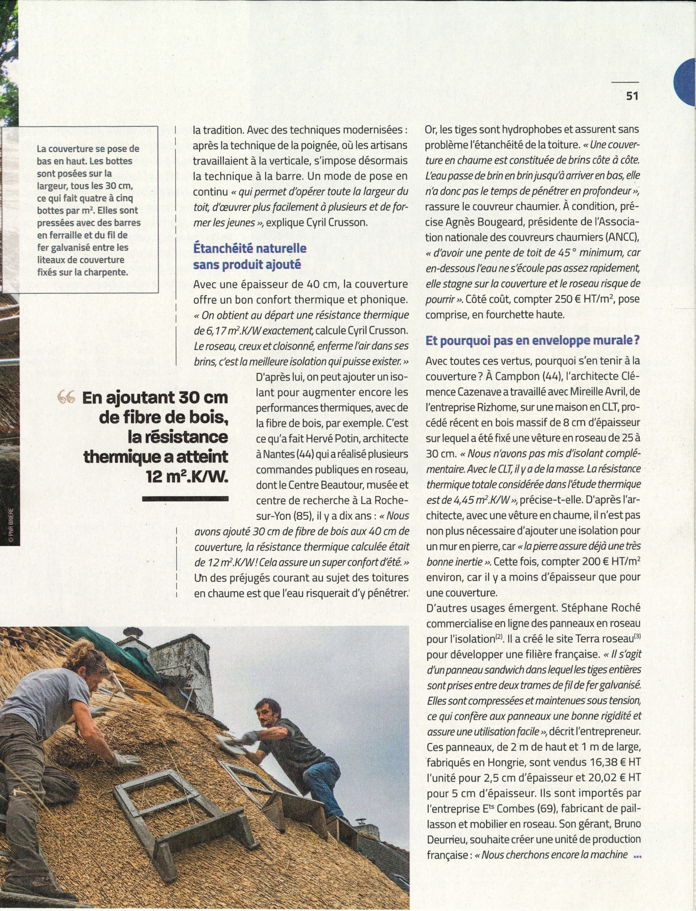 Le roseau dans la construction — page 51 Page 51 de La Maison écologique consacrée à la couverture en chaume, au bardage et aux panneaux de roseau.