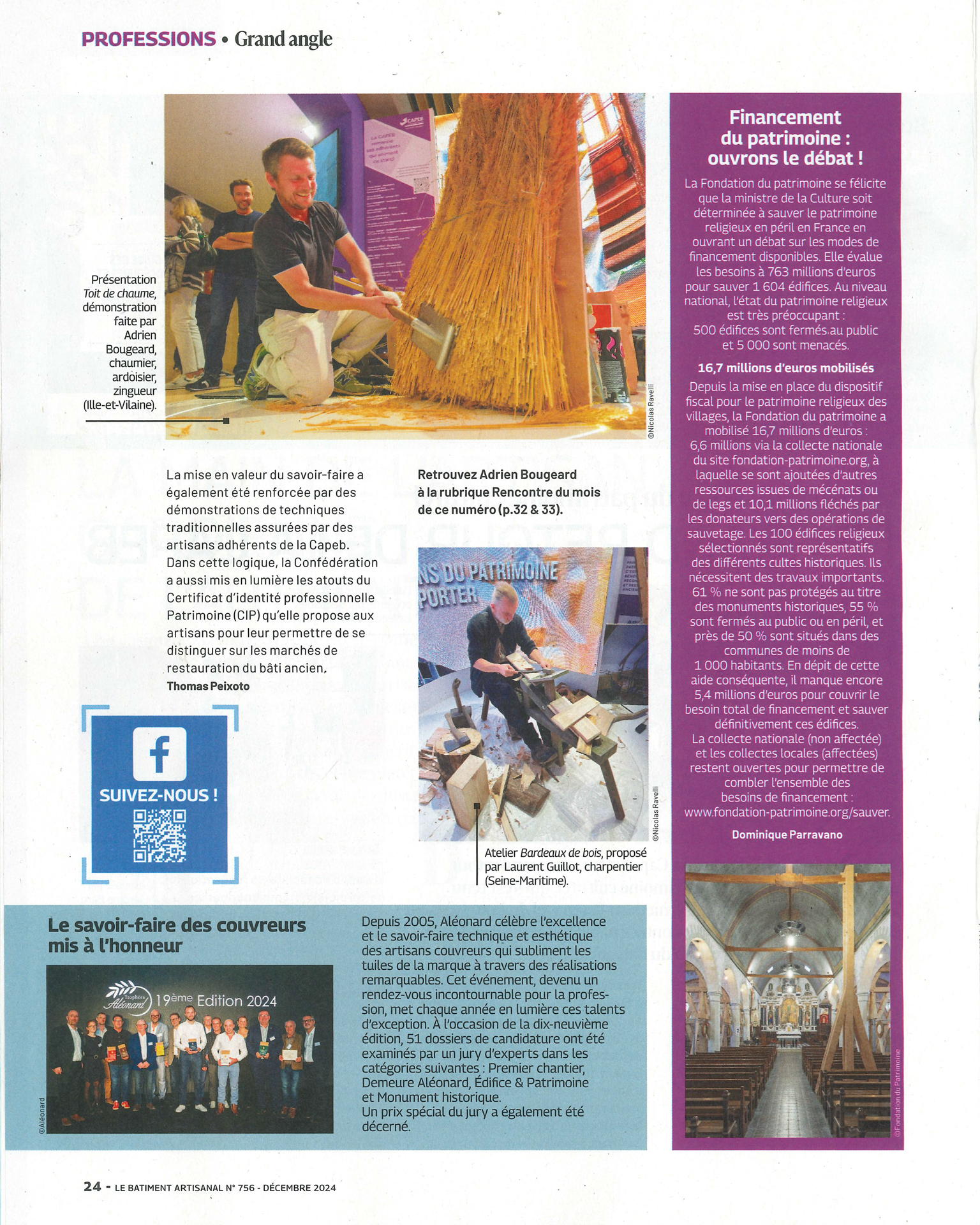 presse---le-bâtiment-artisanal---dec-2024--001 Les membres de l’ANCC réunis au centre du Scamandre en Camargue